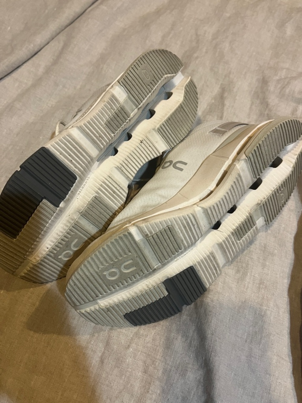 On Running Women's Athletic Sneakers in Cream and tan - Picture 4 of 4